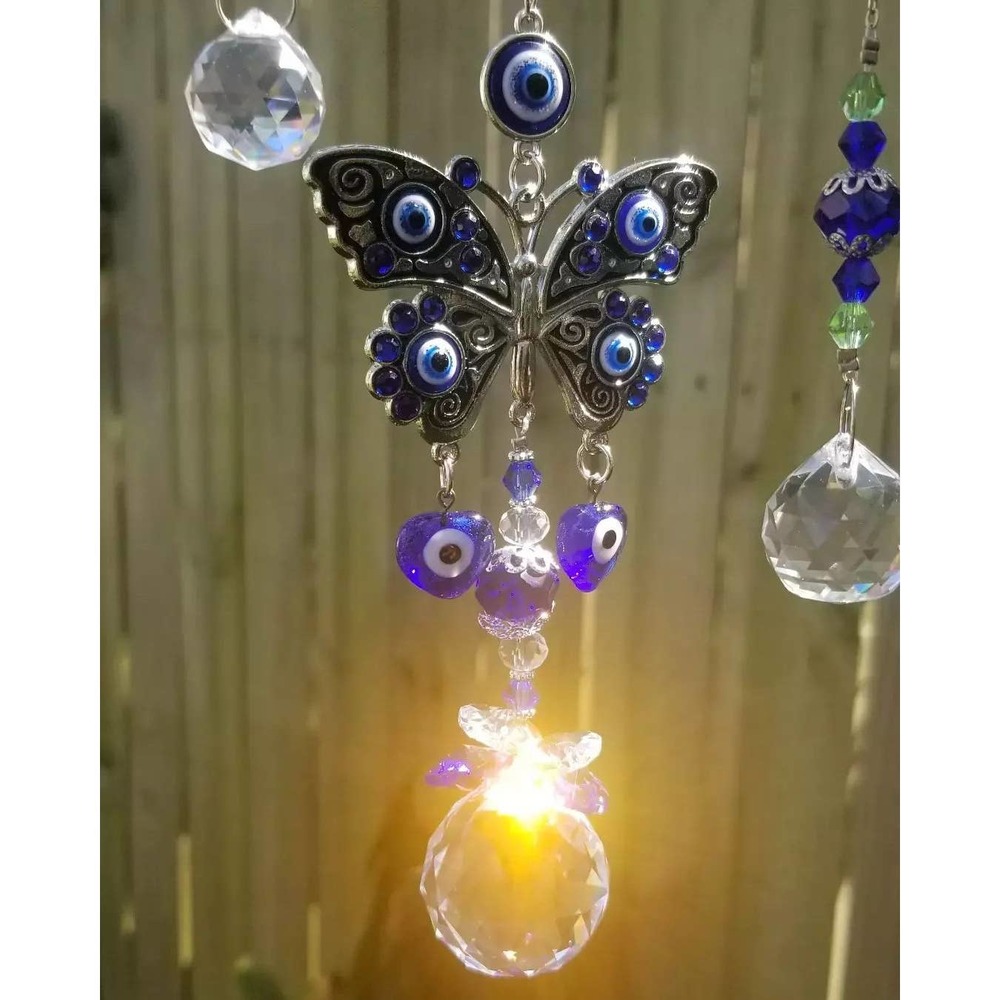 Evil Eye Butterfly Suncatcher